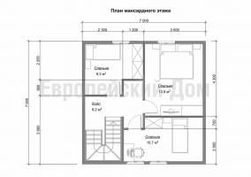 Rare casa di 10x8 di legno con tre camere da letto e una terrazza