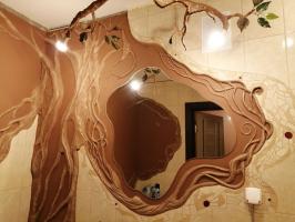 Se si esaminano le pareti opache in bagno ho voluto renderlo più vivace: ristrutturazione del bagno in Eco-style
