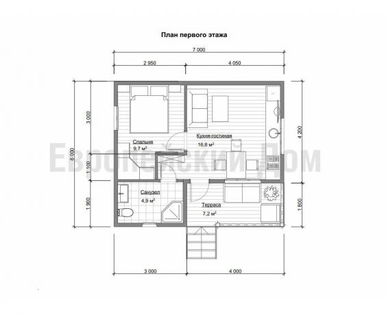 Layout foderato con mobili a cavallo