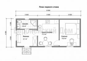 Casa 4x9 interessante per le piccole e strette aree