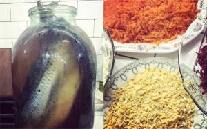 Aggiustare di sale e cuocere il cappotto aringhe per 3 giorni fino al nuovo anno secondo la ricetta di Margarita Simonyan