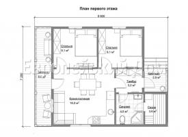 Idealmente casa concepito con due camere da letto e una sauna in termini di dimensioni 9h7