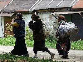 Ciò che in realtà gli zingari vanno di villaggio in villaggio e chiedere i vecchi cuscini e piumoni.