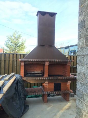 Ecco un barbecue girare-forno! Aggiunta sul terrazzo già intorno alla stufa)