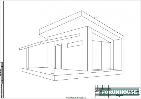  In pendenza della parete posteriore del mini casa poi rifiutato di semplificare e ridurre il costo di costruzione. La versione finale di costruttivo mini-casa.